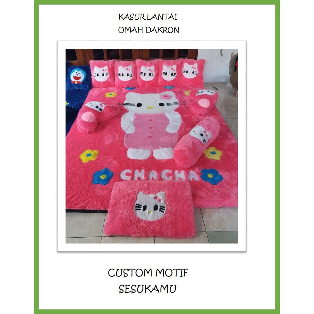 kasur karpet bulu/kasur lipat karakter bulu rasfur untuk santai isi dakron/kasur lipat lantai rasfur