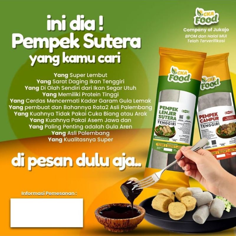 

PEMPEK SUTERA DAN CAMUR CKA FOOD