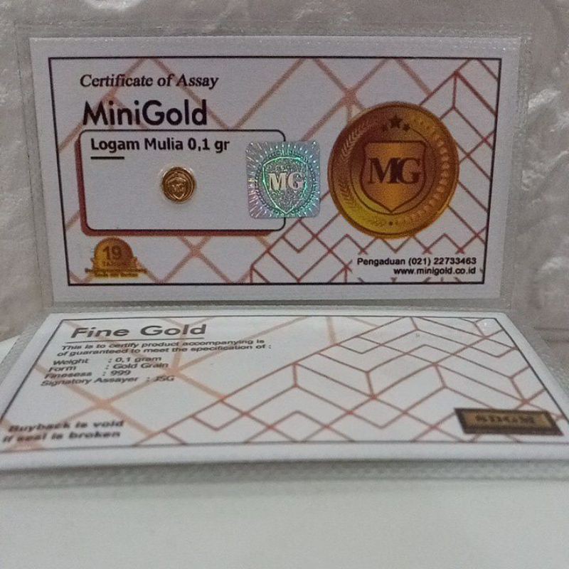 Mini Gold 0.1 Gram