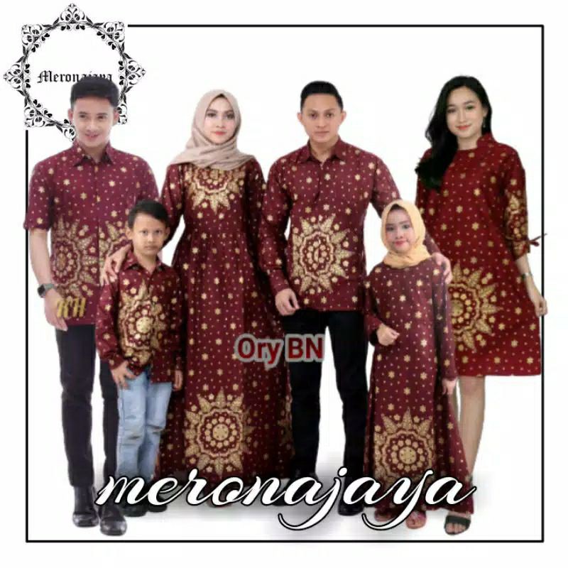 Batik Couple Keluarga Sania Ruffle Ori Ndoro Jowi Dnt Motif Madu Termurah Di Shopee