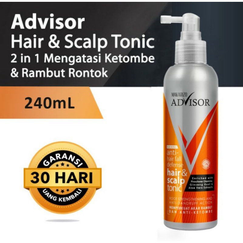 OBAT SERUM PENUMBUH RAMBUT RONTOK ATASI KEBOTAKAN MAKARIZO ADVISOR ANTI HAIR FALL DEFENSE HAIR TONIC