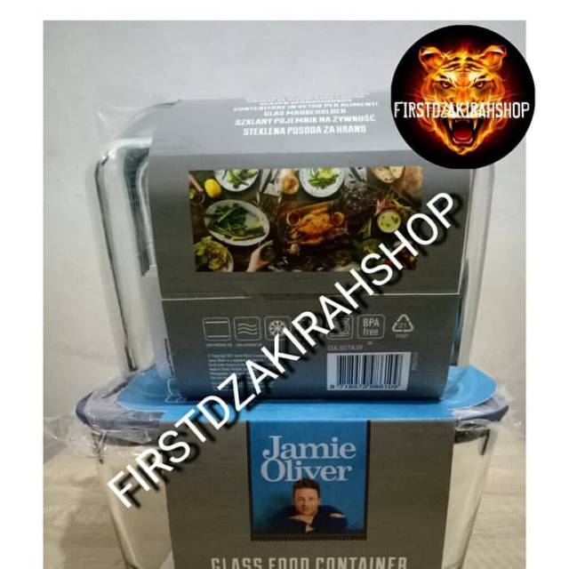 Jamie oliver glass food container 2620ml/92.2oz/2.8qt