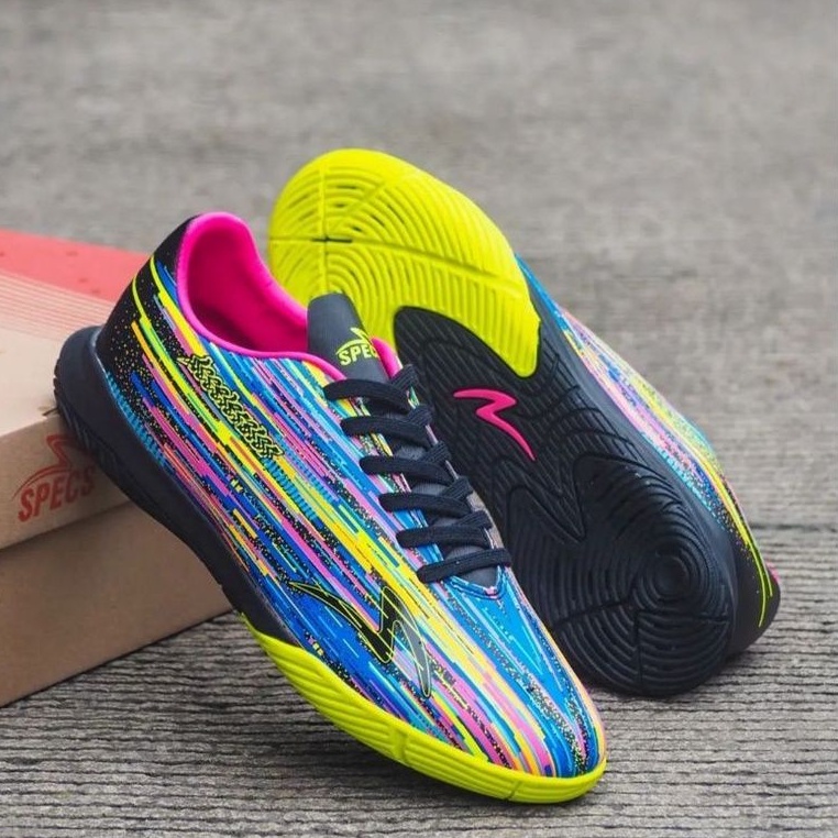 Sepatu Futsal Specs Lightspeed 3 In Fractal Pack - Black/Fractal