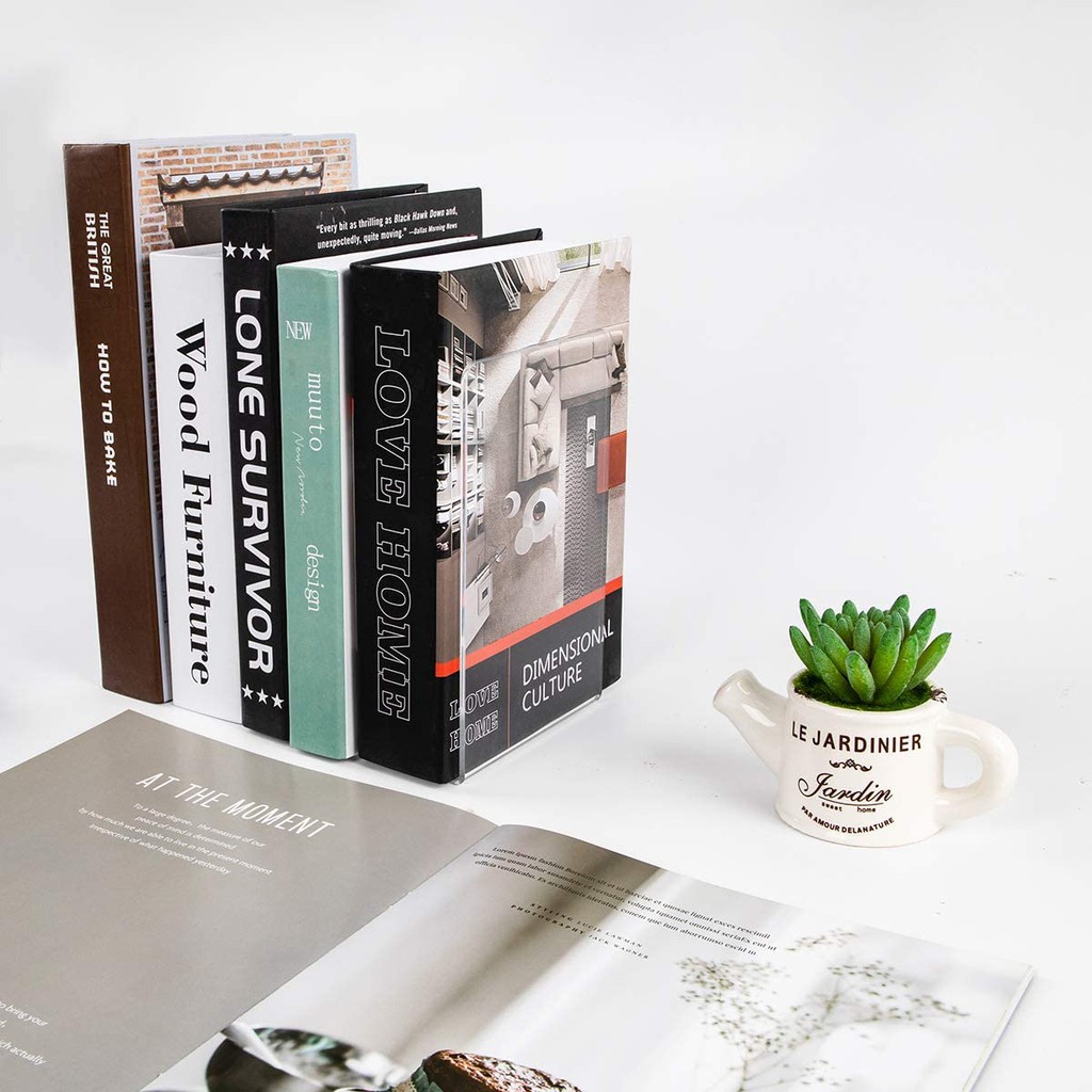 

ACRYLIC BOOK STAND PENAHAN BUKU PEMBATAS BUKU GANJAL BUKU 5mm