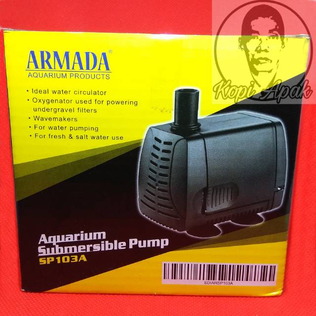 Armada SP103A aquarium submersible pump Pompa Air Celup aquascape