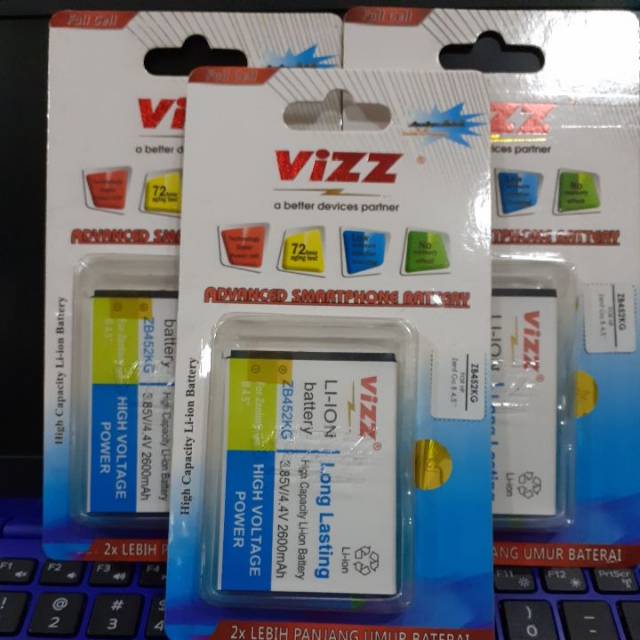 BATERAI BATRE BATTERY VIZZ MURAH ASUS ZENFONE GO B 4.5in/ZB452KG/ZB450KL/ZENFONE 4S 2600MAHDOBBLE POWER