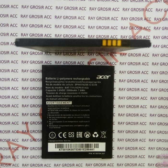 Baterai Original Double Power Acer Liquid BAT-A11 Z330 , Z320 , Z410