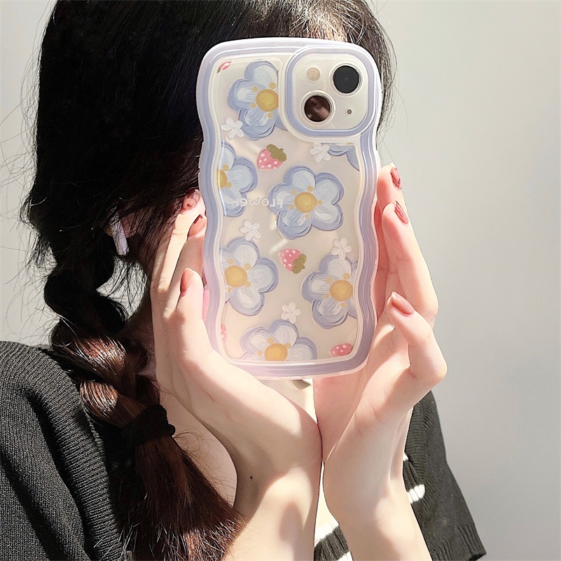 Casing Silikon Xiaomi Redmi 12C A1 A1+ 10C 10A 10 9 9A 9C 9T Redmi Note 11 11s 10 10s 9 9s 8 Pro Xiaomi 11 Lite 11T Pro 10T Pro 12 Pro Poco F3 X3 Pro NFC  Poco X4 Pro Motif Bunga Hijau