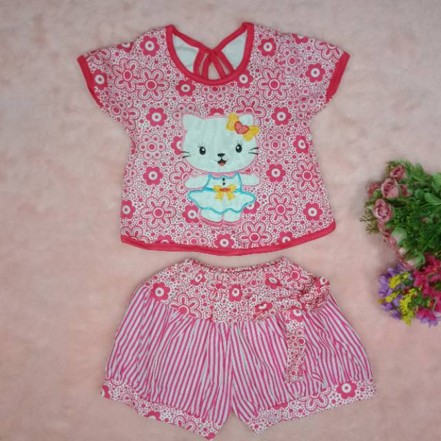 Ss#057 Pakaian Anak Perempuan Size 3-18bulan / Baju Bayi Perempuan / Setelan Baju Celana Anak Cewek