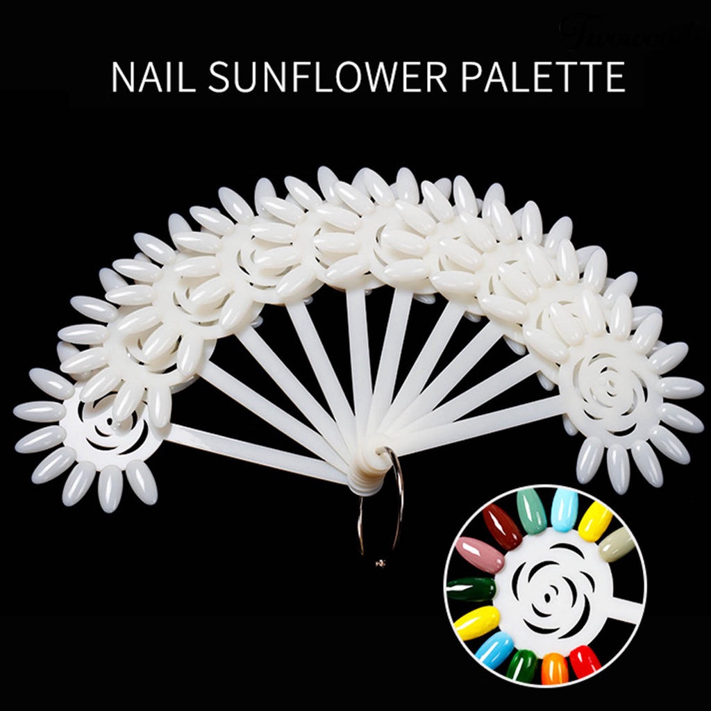 10pcs Kartu Warna Kuku Palsu Bahan PP Reusable Untuk Latihan Nail Art