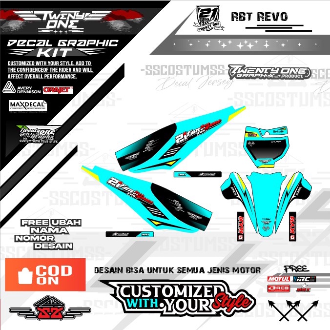Rbt decal rbt revo alltypex1 ⭐JUPITER VEGA NEW motor trail REVO full body dekal
bebek std rbt gtx tr