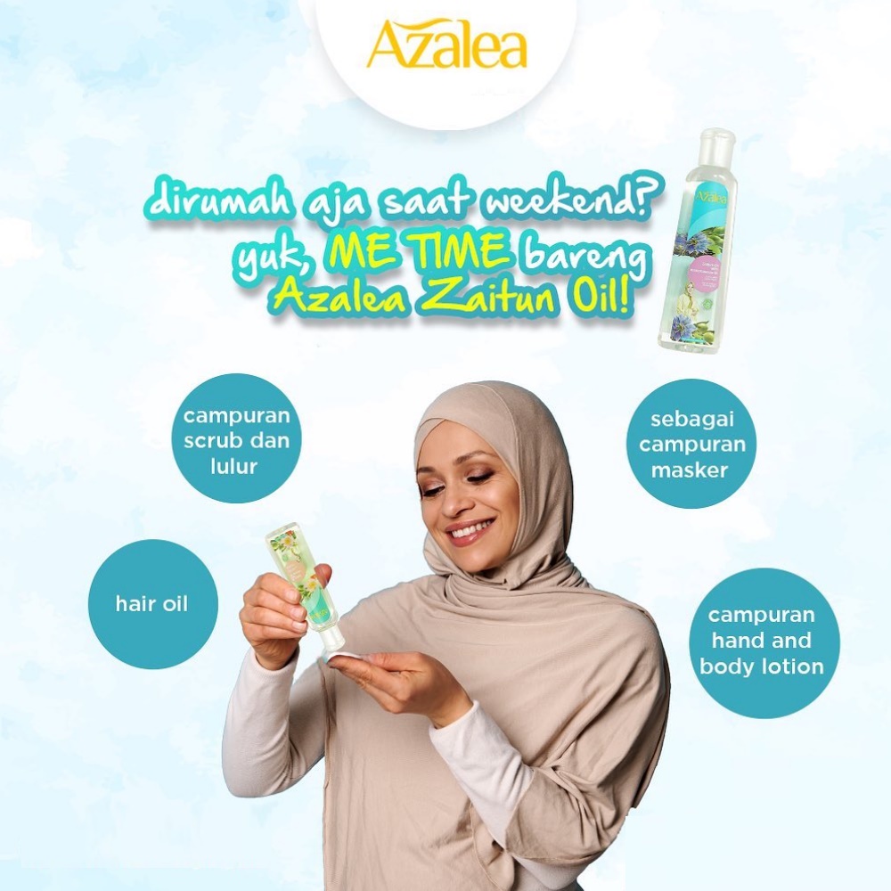 AZALEA Zaitun Oil with Habbatussaudah Oil | Zaitun Oil with Rosehip 75ml/150ml
