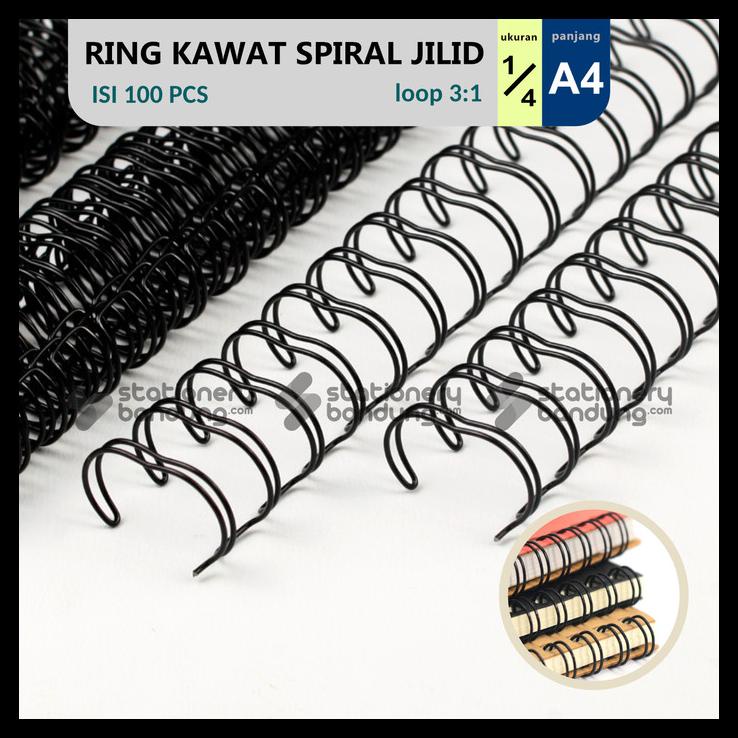 

TERBARU RING KAWAT SPIRAL JILID 1/4 A4 SPIRAL WIRE 1/4 A4 3:1 35LOBANG TERBARU