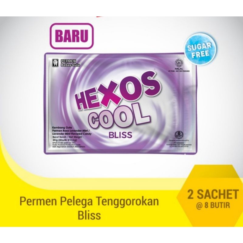 

HEXOS COOL BLISS - 2 SACHET ISI @8 BUTIR