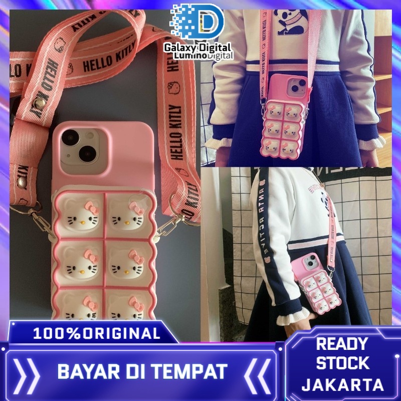 Hello Kitty Doraemon/ Tas Hp Wanita Import / Case Hp Oppo Vivo /Gantungan Hp Di Leher / Case Vivo Y2