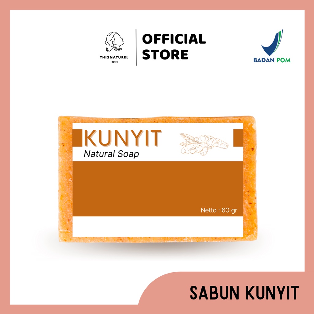 Sabun Kunyit - Natural Turmeric Soap BPOM - Sabun Natural Herbal untuk gatal bruntusan panu eksim