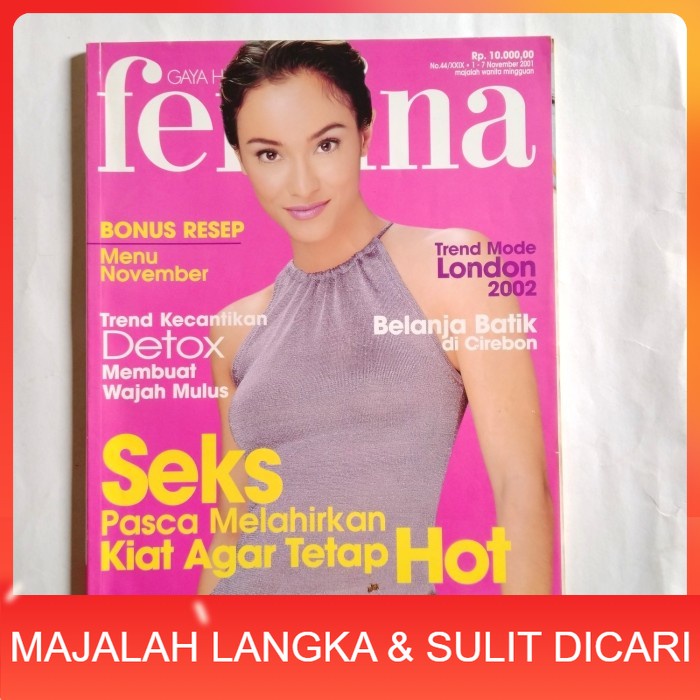 Majalah FEMINA No.44 Nov 2001 Cover NATALIE Langka