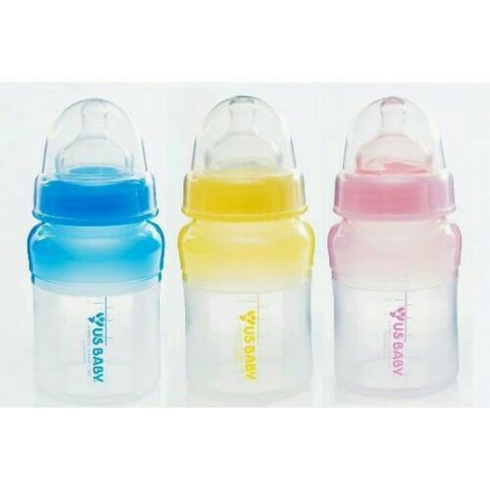 US BABY Sili-Smart Bottle L 120ml Blue/Pink/Yellow