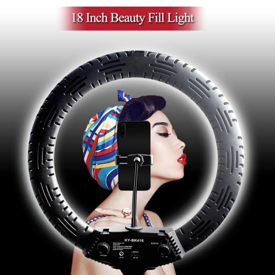 RingLight untuk Selfie Live Studio 18&quot; 21&quot; K65W KY-BK416 TPD668