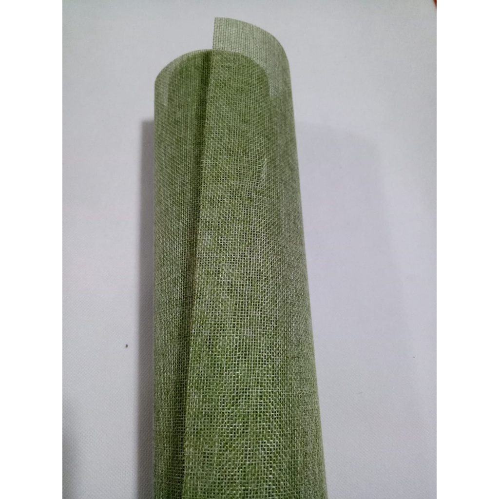 Kain Goni Warna Hijau Matcha/ Green tea / Kain Burlap Uk. 50 cm x 48cm