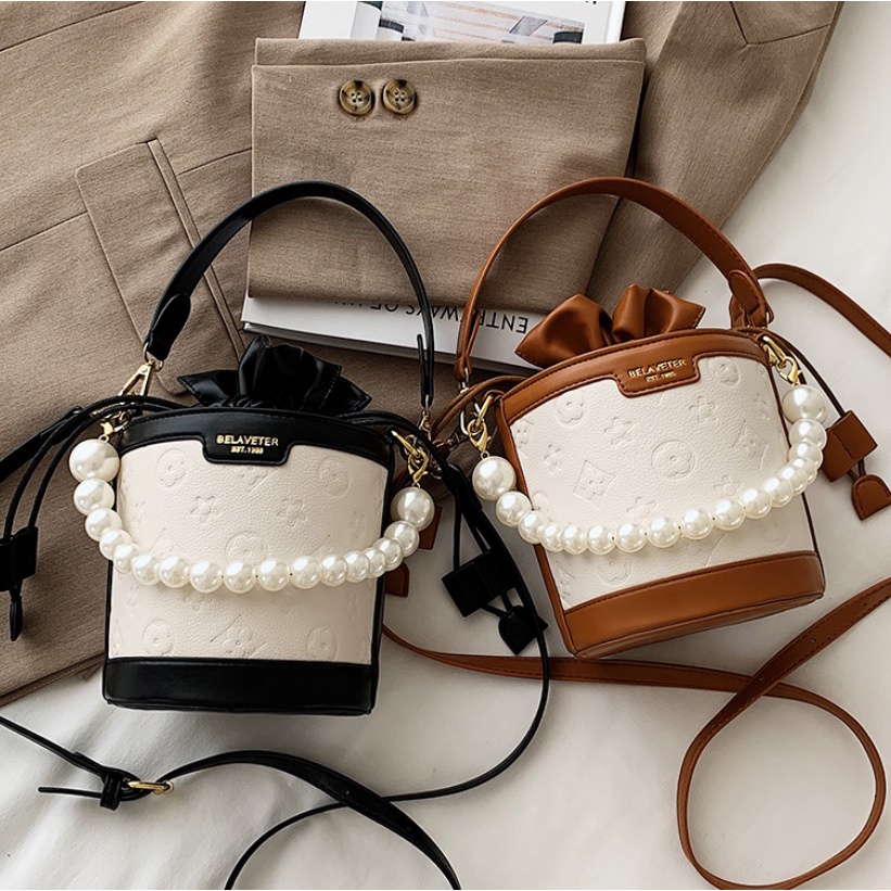 TFT AX200292 927057 AX7057 AX973 T44 ( 1KG BISA 2 ) TAS TABUNG MUTIARA SERUT IMPORT BAG WANITA CEWEK SELEMPANG HANDBAG SLINGBAG IMPORT