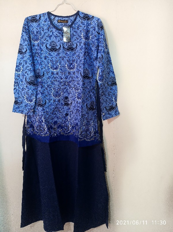 Gamis Kopri Batik Formal Model Stelan By Kafiya Hijab