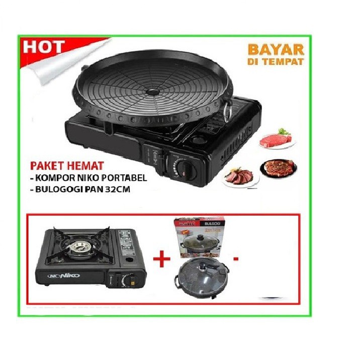 Paket Hemat Niko Kompor Portable + Bulgogi Pan 32cm