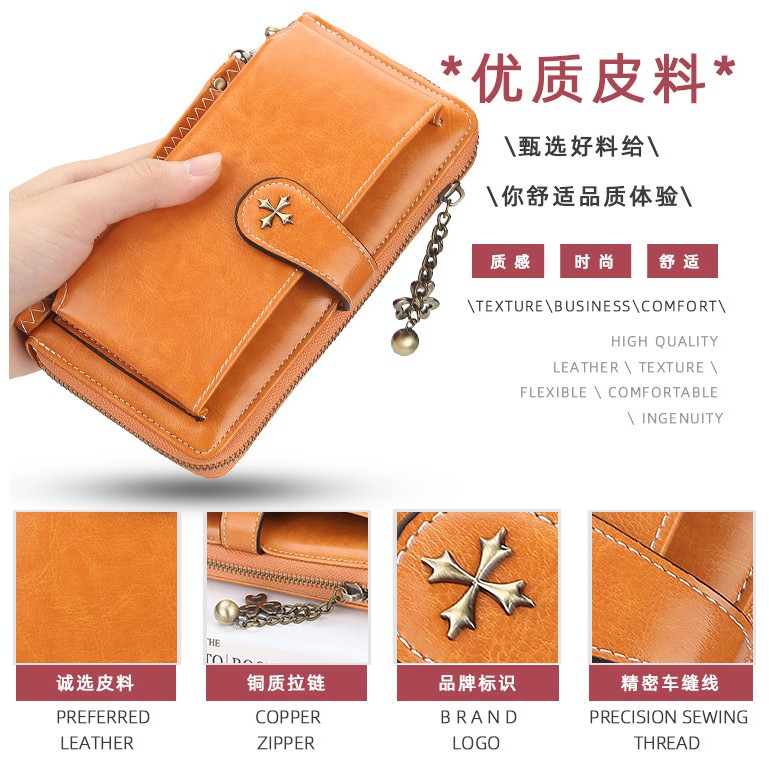 DOMPET PANJANG WANITA BAELLERRY ORIGINAL IMPORT KULIT COKLAT EISEN WA155B7 PREMIUM KOREA BRANDED ORI