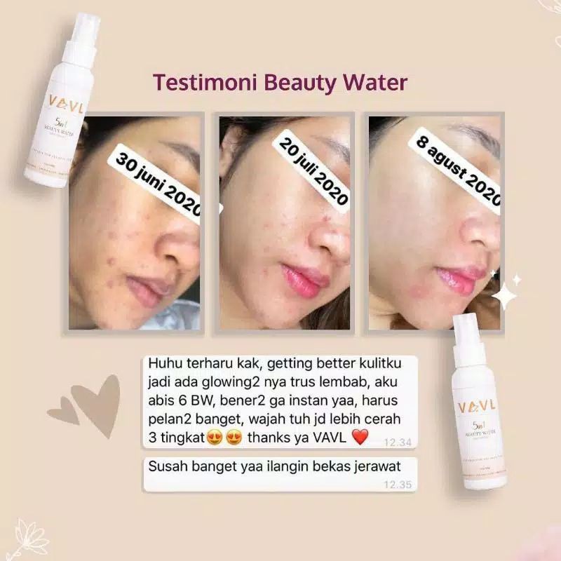 VAVL BEAUTY WATER ORI &amp; STRONG BPOM BY VIGHTNE 100% ORIGINAL