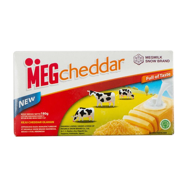 

MEG Cheddar Cheese 170gr - Keju Chedar Olahan Balok -Merah