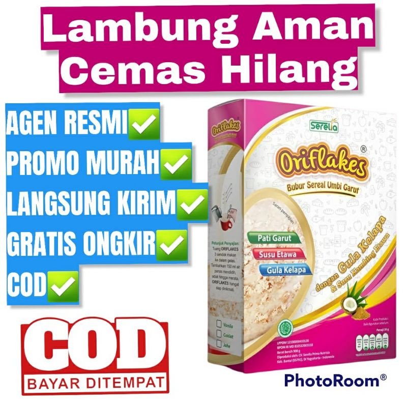

ORIFLAKES GASTRO 900 Gram ASAM LAMBUNG GERD MAAGH UMBI GARUT