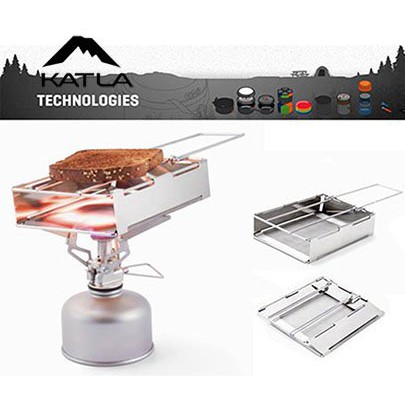 KATLA Mini Folding Grill Toaster Panggangan Roti Bakar Sosis Lipat Outdoor Camping Portabel