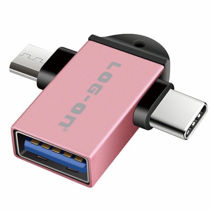 Otg LOG-ON 2IN1 LO-OT09 Converter Usb 3.0 To Micro and Type c LOG ON