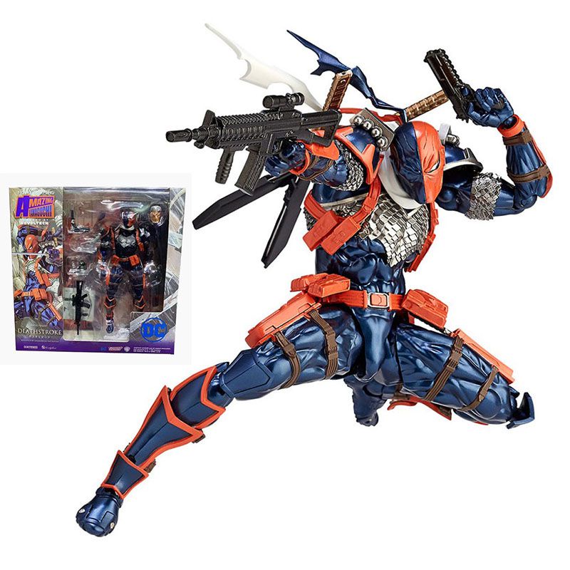 Yamaguchi Amazing Revoltech Deathstroke No.011 Action Figure Model Mainan Hadiah