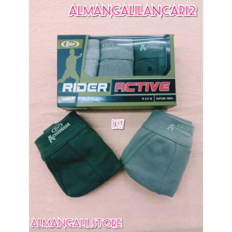 ((3pcs)) Celana Dalam Pria Dewasa | CD Rider ActiveWear R317B-M