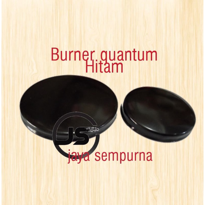 Burner kompor gas Quantum  hitam sepasang besar kecildiameter kecil