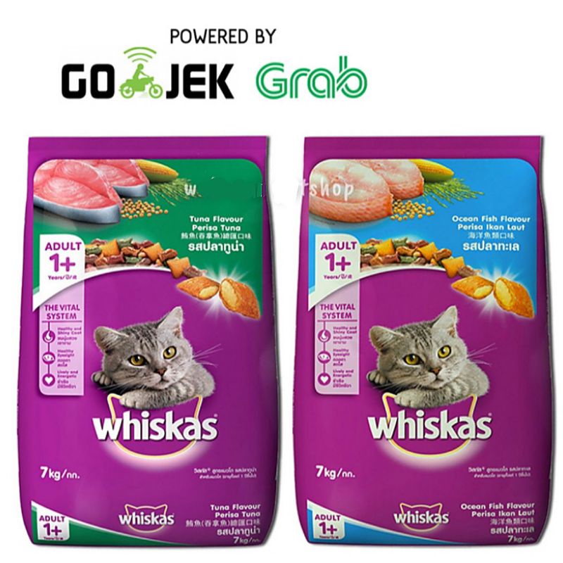 Gojek Grab Makanan Kucing Whiskas Tuna Ocean fish 7kg / Whiskas 7 kg