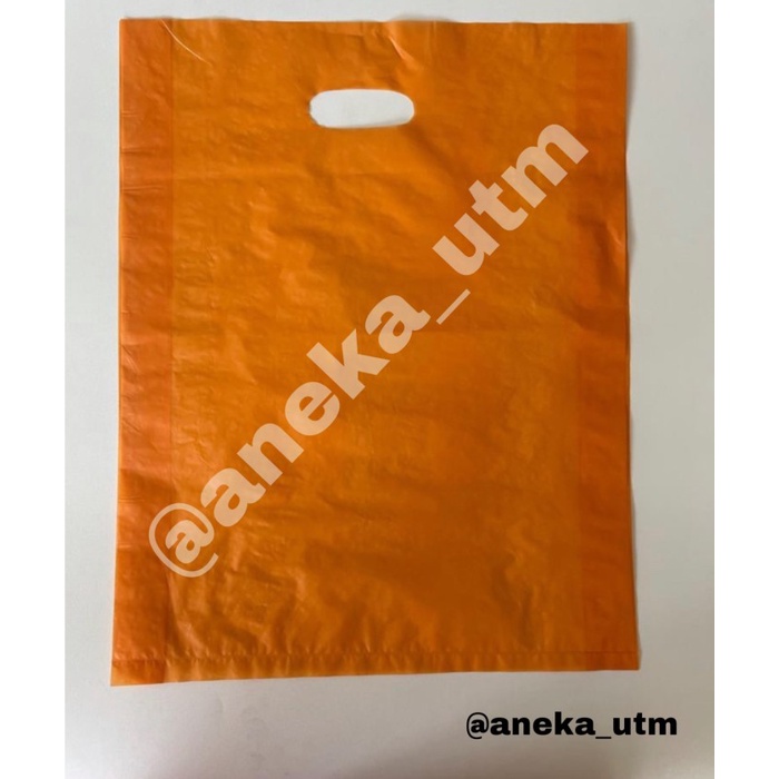 

Ginger- Kantong Plastik HD Plong Lipat Warna Warni/HD Pon Oval Lipat uk 35x45 - Orange