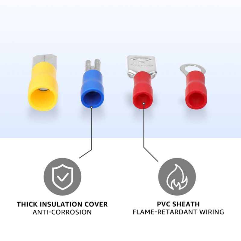 Terminal Insulated Konektor 200 280pcs Skun Spade Terminal/Skun Konektor Kabel Insulated