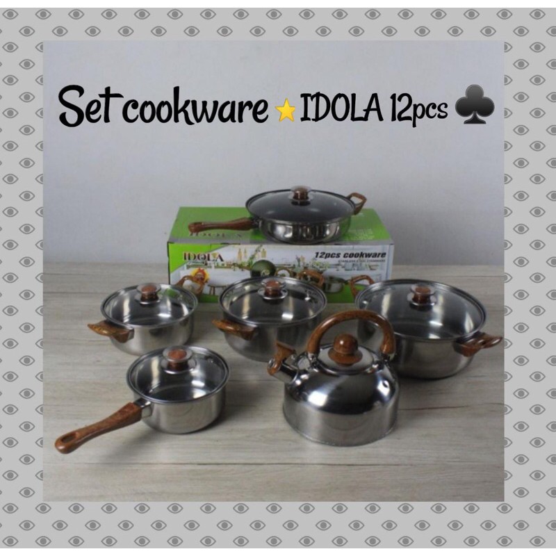 Panci cookware Set 12pcs Idola