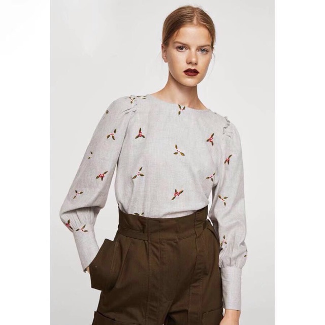 ATASAN BLUS WANITA IMPORT LENGAN PANJANG KATUN ZARA