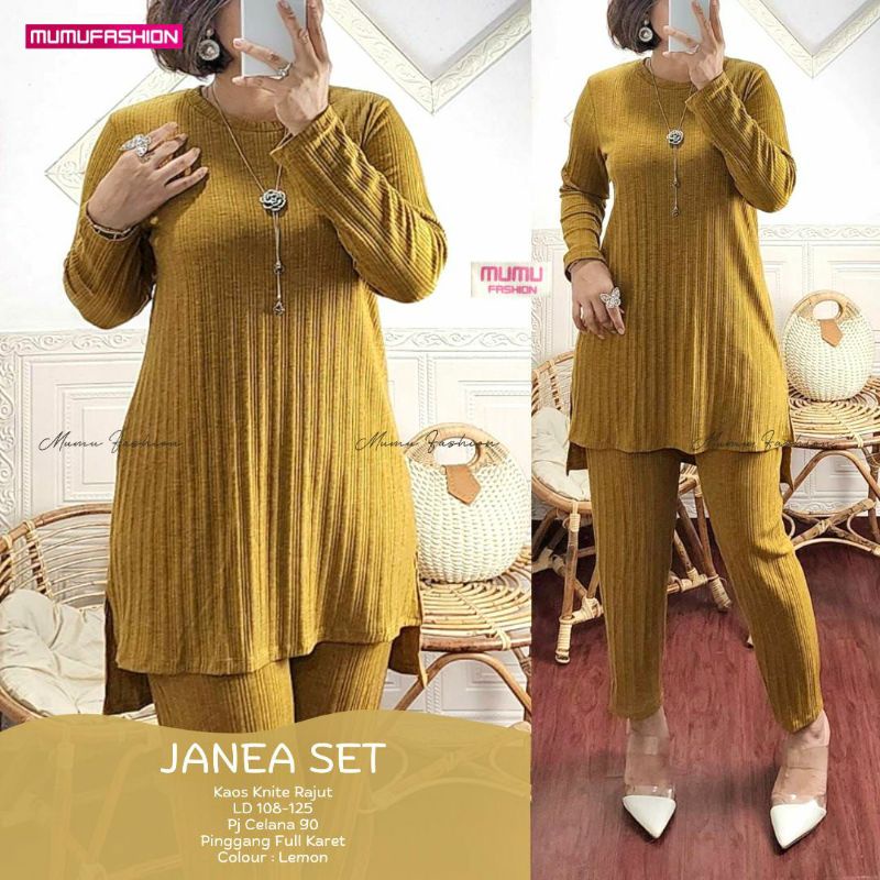 MUMU - Janea Set Knit Rajut New Setelan Oneset Wanita BY MUMU FASHION SOLO LIVE