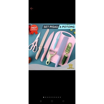 set pisau warna warni cantik