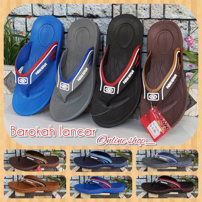 SANDAL JAPIT KARET NEW ERA MB E 7006 size 39-43 100% ORIGINAL BY NEW ERA