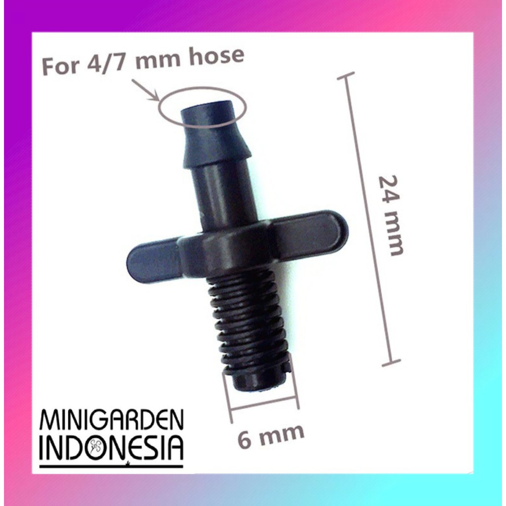 Nepel ULIR 7mm Nipel Konektor Selang 4/7mm Alat Siram Irigasi Taman Hidroponik Air Fertigasi