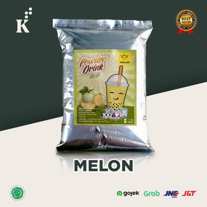 

BUBUK MINUMAN BUBBLE POWDER DRINK MELON ORIGINAL JAVALAND 1KG