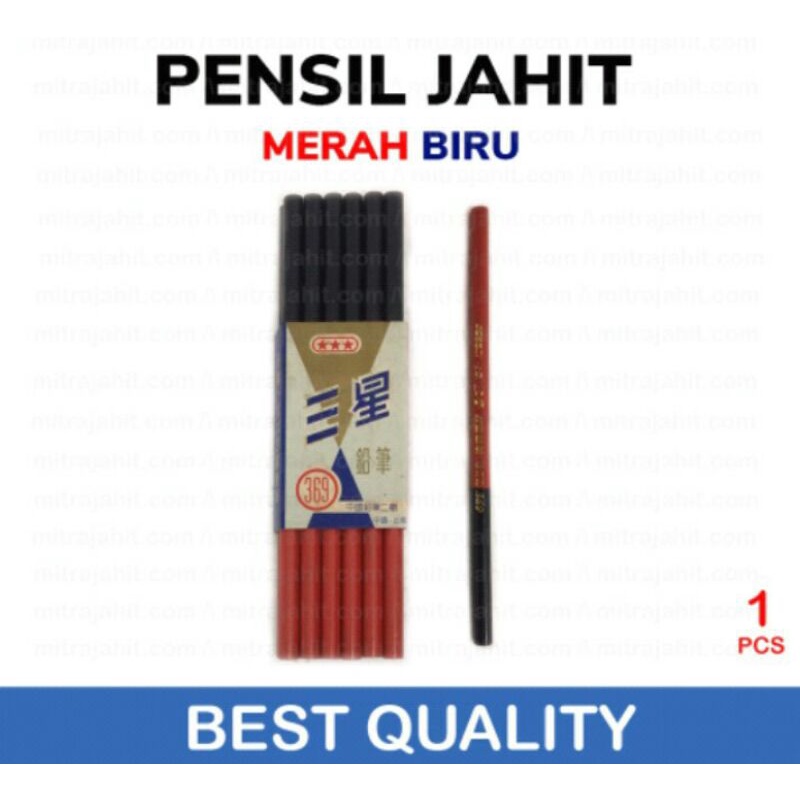 Pensil untuk Menjiplak Pola Merah Biru / Pensil Pola jahit