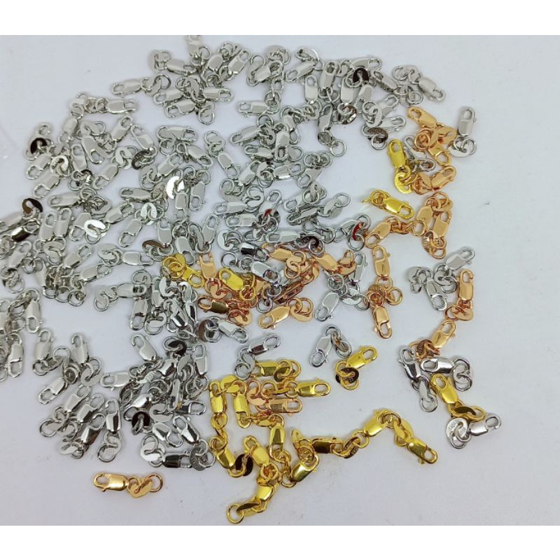 KUNCI PERAK 925 ASLI LAPIS EMAS/KOKOT GELANG DAN KALUNG+CAP 925/ASLI SILVER