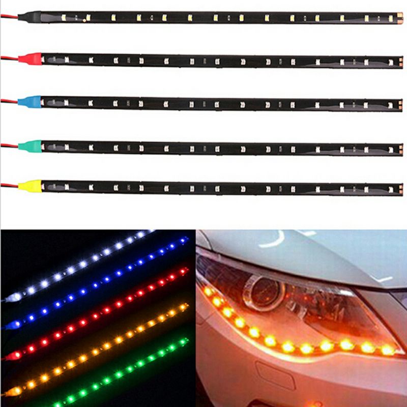 Led DRL Alis 30Cm 45Cm 60Cm Waterproof SMD CUMI Lampu Kolong Dashboard Mobil Serbaguna