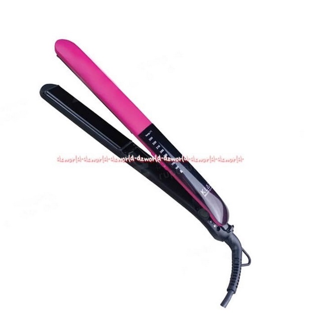 Klaz Straightener Hair Alat Catok Slim Alat Pelurus Rambut Praktis Black Pink Klas Catokan Rambut Klaz Slim Ionic &amp; Ceramic